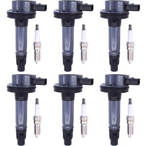 ApplianPar Ignition Coil and Spark Plug for Ford F150 2011-17, Edge 2007-19, Explorer Mustang 2011-19, Taurus 2008-2019, Transit 2015-2019,for Lincoln MKS 2009-2016 for Mazda CX-9 2007-2015 3.5 3.7 V6