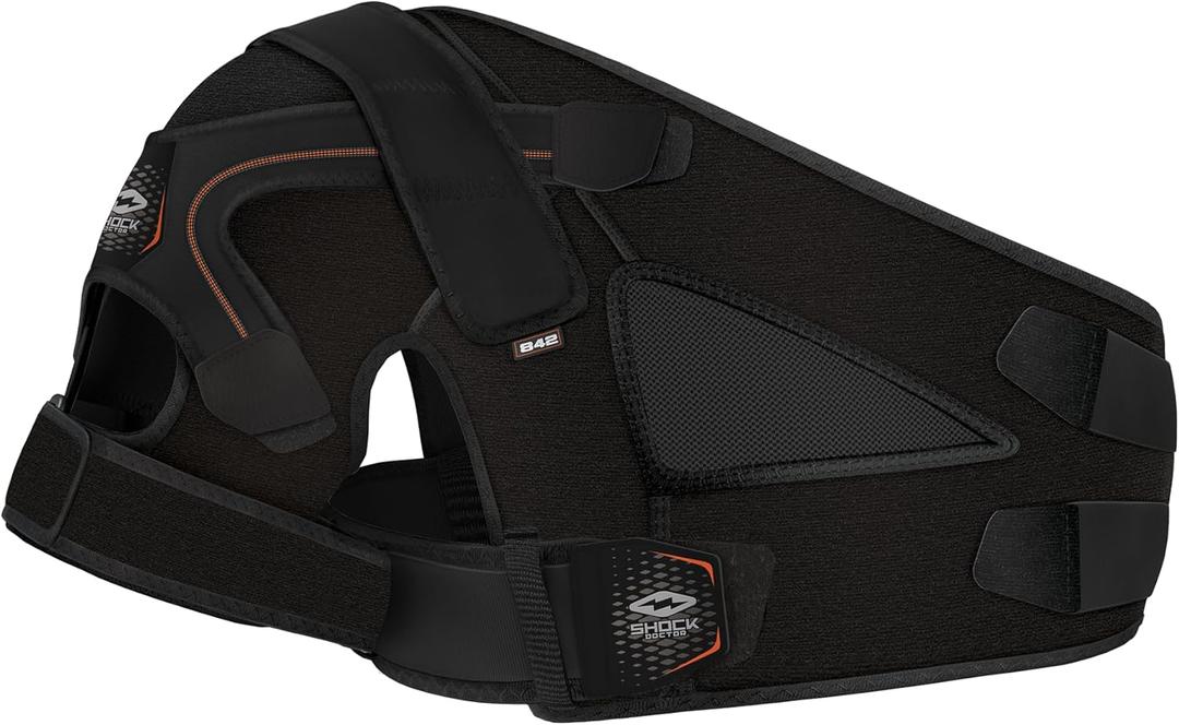 Shock Doctor Shoulder Brace for Men, Shoulder Support Brace, Prevents & Promotes Healing from AC Sprains, Rotator Cuff Shoulder Brace & Moderate Separations, Rotator Cuff Support Brace (XXX-Large, Black)