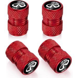 2 x 4Pcs Automobile Tire Valve Stem Covers for Infiniti QX50 Q50 Q70 Q70L Q60 QX30 QX60 Infiniti Series Vehicles and Other Motor Vehicles Tire Valve Cap Covers Red