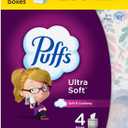Puffs Ultra Soft Facial Tissues, 4 Mega Cube Box, 72 Facial Tissues Per Box