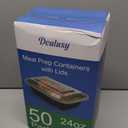 50 Pack (100-Piece) 24 oz Meal Prep Containers Reusable with Lids, Sturdy Leakproof & Food Safe, Microwave, Freezer, Dishwasher Safe Prep Containers, To Go Take Out Plastic Food Storage