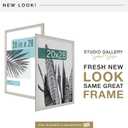MCS Studio Gallery 20x28 Poster Frame Gray Woodgrain, Vertical & Horizontal Wall Hanging Large Picture Frame for Photos, Posters & Art Prints (2-Pack)