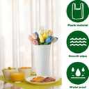 8 Pack Modern Round Vases Flower Buckets, 9.84 Inch Plastic Floral Flower Vases for Centerpieces Floral Display Decorative Buckets Table Home Bridal Shower Wedding Festival Decorations