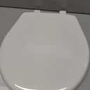 Bemis 7300SLEC Slow Close Toilet Seat, Easy Clean Hinges and Durable Plastic Seat, Made in USA, Elongated, White