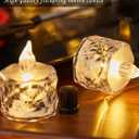 24PCS Flameless LED Candles - Battery Operated Votive Lights for Wedding Centerpieces, Holiday Tablescapes, Yoga Studios - Safe Tabletop Decor for Dinner Parties & Home Ambiance Lighting (Diamond white)