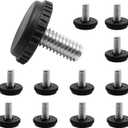 Litoexpe 5/16-18 Stainless Steel Screw Furniture Leveling Feet, Adjustable Patio Furniture Levelers for Table and Chair Legs, 12-Pack
