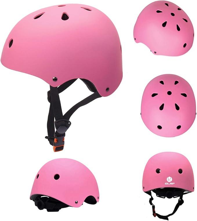 Glaf Toddler Bike Helmet 2-8 Years Old Kids Helmets Boys Girls Multi-Sport Helmet Adjustable Skateboard Cycling Helmet Lightweight (pink, Medium)