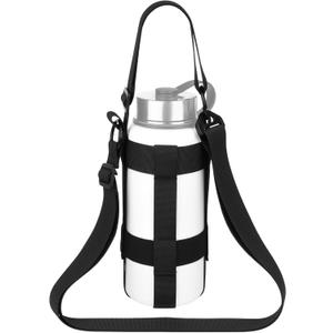 Cosmos Water Bottle Holder Strap - Crossbody Sling Strap with Handle & Shoulder Straps, Fits 20 oz to 64 oz Wide Mouth Bottle for Walking, Hiking, Camping, Travel