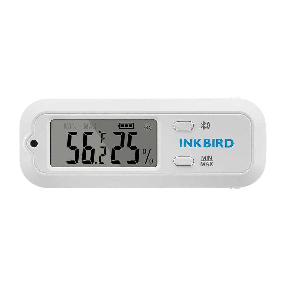 Inkbird Mini Digital Thermometer and Hygrometer, Temperature Humidity Bluetooth Smart Sensor, for Guitar Humidor Mason Jar Incubators