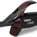 TAIFF Curves Professional Black Titanium Curling Iron  High-Performance Hair Curler & Rizadora para Cabello with Dual Voltage | Fixed Temperature 410F | 1/2