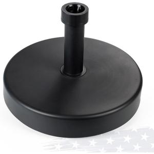 FRUITEAM Fillable Patio Umbrella Base, Round Weight Base Stand, Easy Assembly, 40lbs Weight Capacity Fit Well for Patio Umbrella, Pole Holder for Outdoor, Lawn, Black