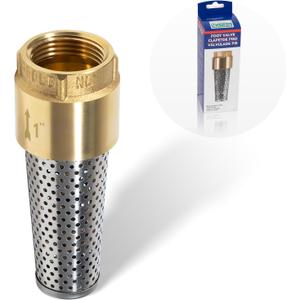 1 Inch Foot Valve with Backflow Prevention, Universal One-Way Female Pipe Thread Check Valve, Lead-Free Brass Construction for Lakes Wells and Ponds Filtering 1 Inch Foot Valve with Backflow Prevention, Universal One-Way Female Pipe Thread Check Valve, Lead-Free Brass Construction for Lakes Wells and Ponds Filtering