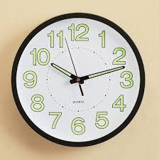 Glow in Dark Wall Clock, 12 Inch Luminous Shiny Large Garden Clock Silent Quartz Movement Waterproof Outdoor Clock Decoration Outside Clock