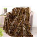 Bnuitland Leopard Print Fleece Flannel Throw Blanket, 300 GSM Double Sided Fuzzy Fluffy Throw for Bed Sofa Couch Travel, Super Soft Lightweight Cheetah Print Blanket for Kids/Baby/Pets, 50×40 inch