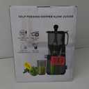 Cold Press Juicer, 5.8" Extra Large Feed Chute Fit Whole Fruits & Vegetables, 350W Slow Masticating Juicer Machines, Easy to Clean,High Juice YieldGrey
