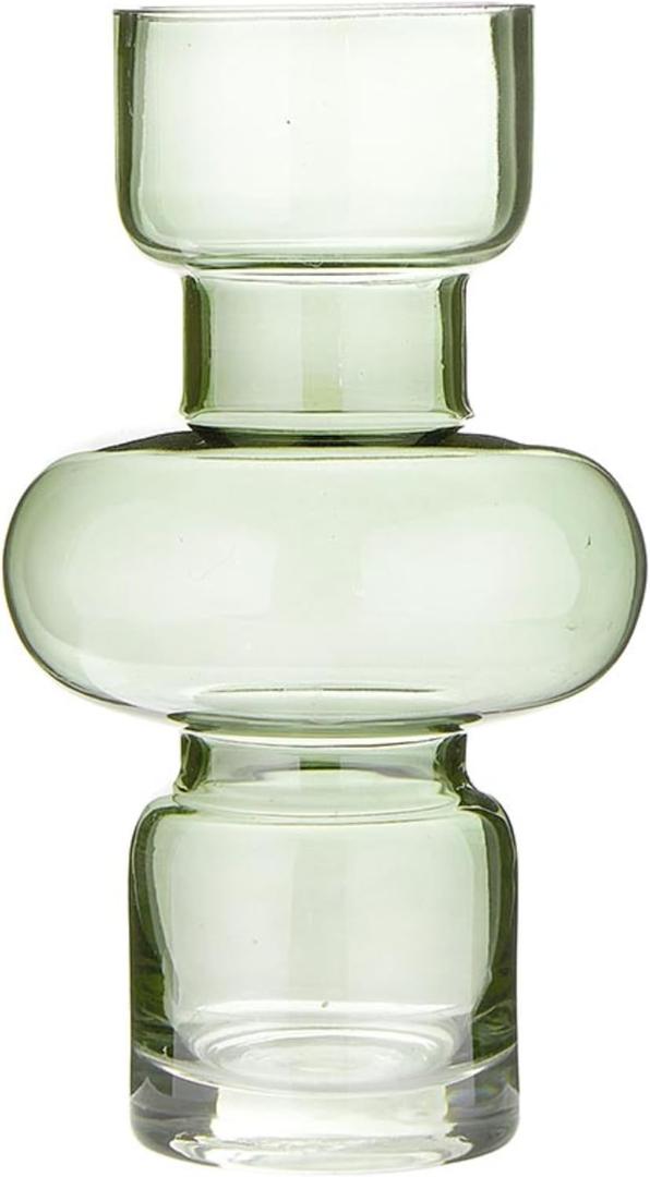 Santa Barbara Design Studio Bubble Vase Modern Glass Flower Holder Vase for Home Dcor, Small, Green