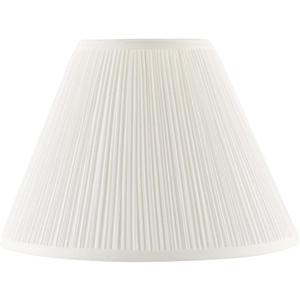 Aspen Creative 33166, Mushroom Pleated Traditional Powder White Spider Lamp Shade, 6-1/2" Top x 15" Bottom x 11" Slant