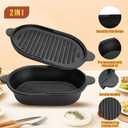 Cast Iron Dutch Oven for Bread Baking Pre Seasoned Cast Iron Loaf Pan with Lid and Sourdough Baking Supplies Nonstick Dutch Oven Pot for Homemade Bread