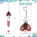 CoTa Global Ladybug Wind Chime - Handmade Glass and Metal Chime - Bug Wild Life Hanging Decor - Colorful Home Decor Gift, Indoor and Outdoor Hanging Decoration For Porch, Patio, and Garden - 33.5 Inch