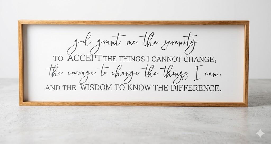 LuZhiQiang God Grant Me Prayer Wall Decor Christian Serenity Prayer Sign 40"X15" God Jesus Catholic Prayer Bible Verse Inspirational Quotes for Living Room Bedroom Office Large Hanging Art (Wood)