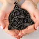 Celtic Knot Christmas Ornament 2025 - Irish Gifts for Women Men, Celtic Gifts for Family Friends Neighbors, Wooden Ornaments for Christmas Tree Decorations, Holiday Hanging Celtic Knot Decor