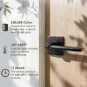 Probrico 1 Pack Door Handle Square Privacy Bed/Bath Lever, Keyless Lever with Adjustable Backset Latch Oil Rubbed Bronze Finish