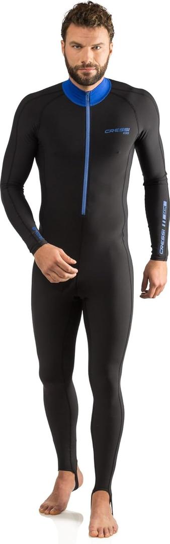 Cressi Skin - Adult Versatile Full Suit for Water Sport, Warmth and Sun Protection (Black, XL)
