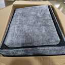 COLAMY 118" U-Shaped Sectional Couch, 4-Seat Modular Sofa with 2 Ottomans and Foldable Side Table, Grey for Living Room