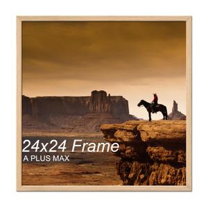 A PLUS MAX 24x24 Picture Frame Natural Light Weight Wall Mount