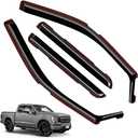 Window Visors Rain Guards FIT 20212025 Ford F150 SuperCrew in-Channel Vent Deflectors 4PC Set All-Weather