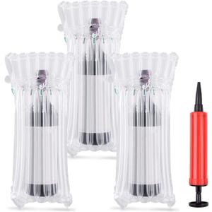 Wine Bottle Protector Travel Bags, 50 Packs Inflatable Air Column Packaging Bubble Cushion Wrap for Suitcase Luggage Airplane, Safety Shipping