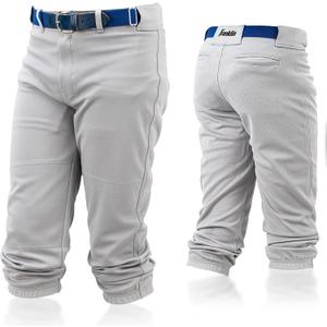 Franklin Sports Youth Baseball + Softball Pants - Knee High + Relaxed Fit Kids Baseball Pants - White, Black + Grey Pants (Small, Gray)