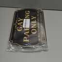 4 pcs Gay Parking Only Sign 12 x 8 Inch Funny Gay Plaque No Parking Signs with Metal Stand Waterproof Plastic. Suitable for Bars, Parking Lots, Outdoor Lawns, etc