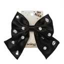 3 x Scunci by Conair Bow Barrette w/Gem Stones - hair accessories - hair accessories for women - Holiday - Black bow - Black hair bows (1 Count (Pack of 1))