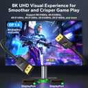 2 x Flexible DisplayPort Cable Version 1.4, Standard DP Cable Supports DP 1.4/1.2, 8K60 4K240/144 2K360/240, HBR3 32.4Gbps HDR HDCP DSC FreeSync G-Sync DLSS for Gaming Monitor, NVIDIA AMD Graphics (6.6ft)