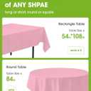 Pureegg Plastic Table Cloth Disposable 20 Pack, 54 x 108 Inch Table Cloths, Easter Party, Valentines, Mothers Day Decorations, Tablecloths, Rectangle, Pastel Plastic Cover, Leakproof & Sturdy, Pink