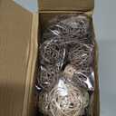 Patelai 36 Pcs Wicker Rattan Balls Decorative Balls for Vase Centerpiece Bowls Orbs Filler for Home Decor,4 Sizes(White, Wood Color, Light Tan, Coffee,2.4'',2'',1.6'',1.2'')