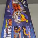 Cozycharm 13 in 1 Dinosaur Toys for Kids 3-6, Carrier Truck Race Track Toddlers Toys, Foldable Track Playset,Dinosaur Truck with 12 Die-Cast Racing Car Toys, Xmas Gifts for Boys Girls (Blue)