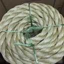 3/4 in 50 FT Twisted 3 Strand Synthetic Polypropylene Rope Artificial Manila Rope Suitable for Tree Work Camping Navigation Swing