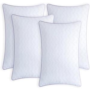 MOLCLCUY Bed Pillows Queen Size Set of 4,Hotel Collection Pillow for Side and Back Sleepers, Super Soft Down Alternative Microfiber Filled