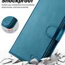 OCASE for iPhone 17 Pro Max Detachable Wallet Case with Card Holder, 2 in 1 PU Leather Flip Folio with RFID Blocking Stand Wrist Strap Shockproof Phone Cover 6.9 Inch 2025, Peacock Blue