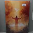 MIVASIJO Jesus and Dove Inspiring Wall Art Christian Jesus Art Bible Stories Wall Decor Watercolor Religious Painting Pictures for Church Living Room Bedroom Home Decoration, 24"L x 16"W