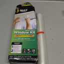 Duck MAX Strength Window Insulation Kit, Winter Window Seal Kit Fits Patio Doors & Large Windows, Heavy Duty Shrink Film Insulator, Indoor Installation, Window Tape Included, 84" x 120", Clear, 1 Pack