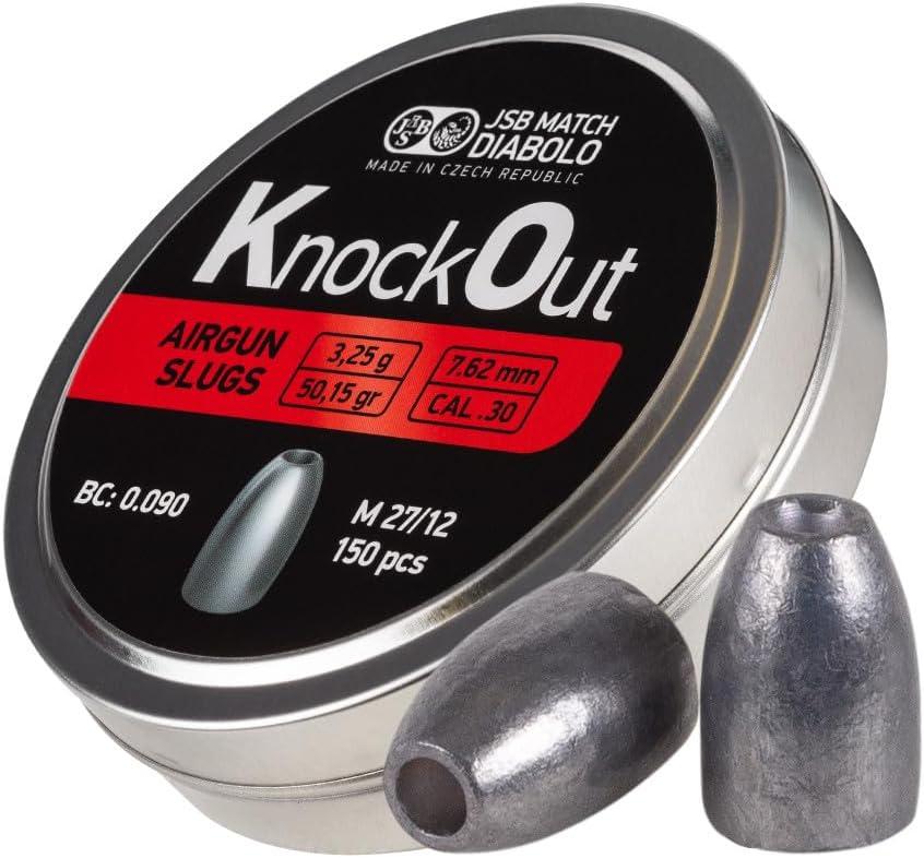 JSB Knockout Slugs .30 Cal, 50.15gr, Hollowpoint, 150ct