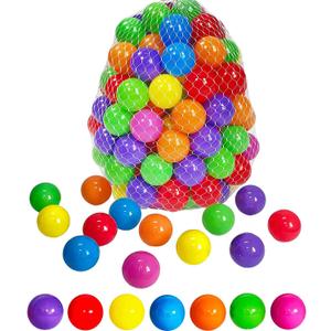 50 100 200 400 pcs Soft Plastic Ball Pit Balls for Baby Toddler Kids, Size 5.5 cm