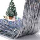 Lyrow 6000 Strands Tinsel Icicles for Christmas Tree Tinsel Christmas Tree Xmas New Years Eve Festivals Decor Birthday Party Supplies(Laser Silver)