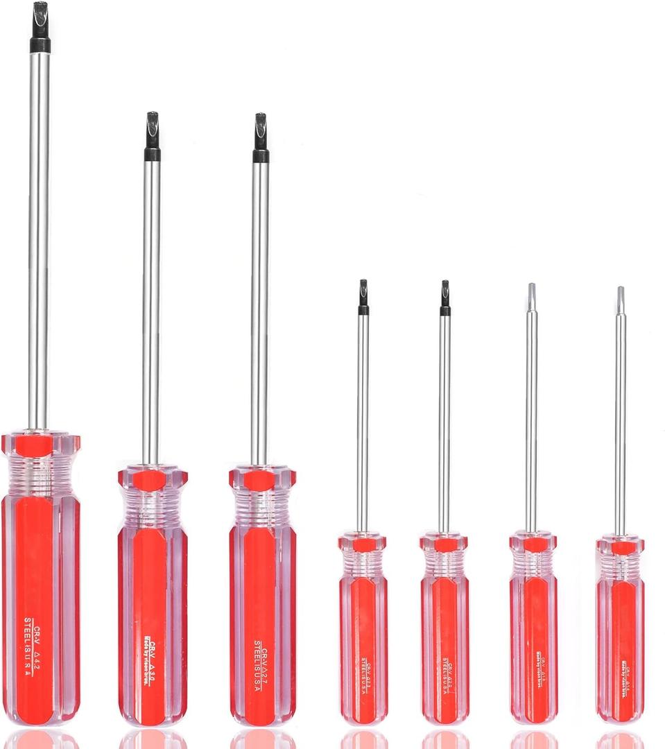Triangle Screwdrivers Set 7 Sizes 1.4mm 1.8mm 2.0mm 2.3mm 2.7mm 3.0mm 4.2mm, SKZIRI 7in1 Triangle Screwdriver Tool Kit for Fixing Electronic Toys Household Electrical Appliances Repairs