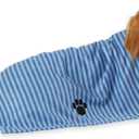 DII Design Embroidered Pet Towel, 44 x 27.5", Striped Blue