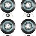 4 Pack W10314173 Dryer Drum Support Roller Kit Compatible with Whirlpool, Kenmore & Maytag Replace W10314171, 3396802, 3401846, WPW10314173, 8536974, AP6019303