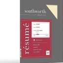 Southworth 100% Cotton Rsum Paper, 8 1/2" x 11", 24 Lb, 100% Recycled, Ivory, Pack Of 100